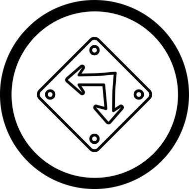 Yol işaretinin vektör illüstrasyonu