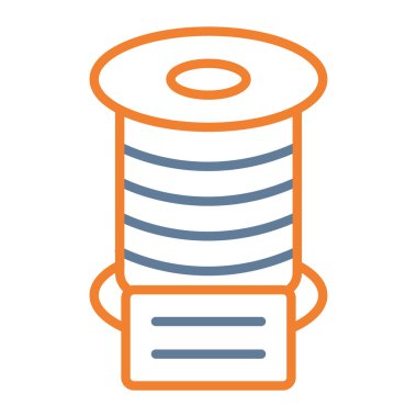 kağıt rulo vektör ince çizgi simgesi