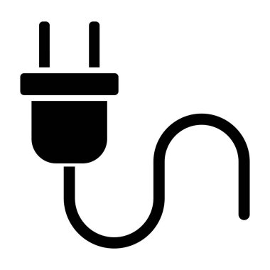 Güç kablosu vektör simgesi