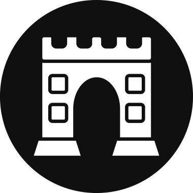 Bina. Web simgesi basit illüstrasyon