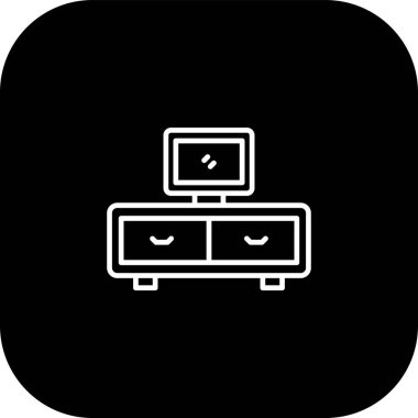 Vektör TV simgesi illüstrasyonu