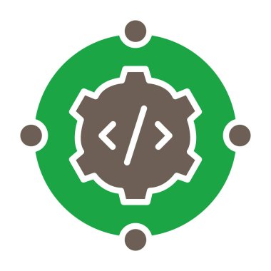 Bilgisayar donanımının modern simgesinin vektör illüstrasyonu