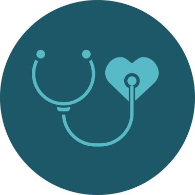 stetoskop web simgesi, vektör çizim