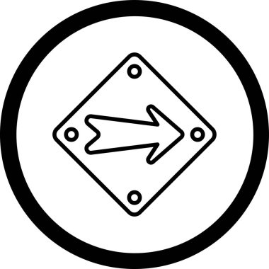 Sağ Ok simgesi, vektör illüstrasyonu