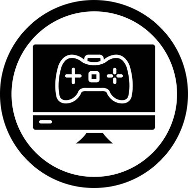 Bir video oyunu simgesinin vektör illüstrasyonu