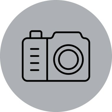 Kamera. Web simgesi basit illüstrasyon