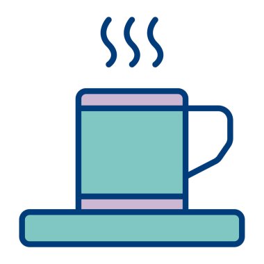 Kahve fincanı. Basit resimleme