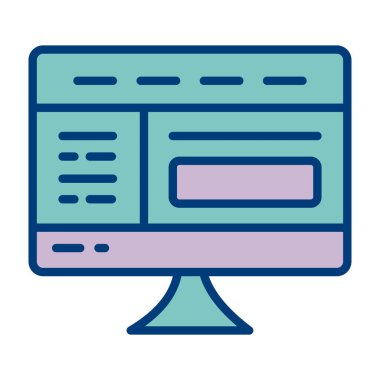 Web sayfası simgesi. Basit resimleme