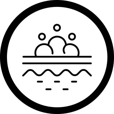 Su. Web simgesi basit illüstrasyon