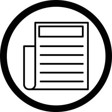 Belge simgesinin vektör illüstrasyonu