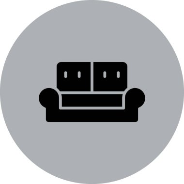 Kanepe. Web simgesi basit illüstrasyon