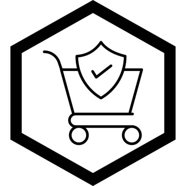 kalkan simgesi, vektör illüstrasyonu