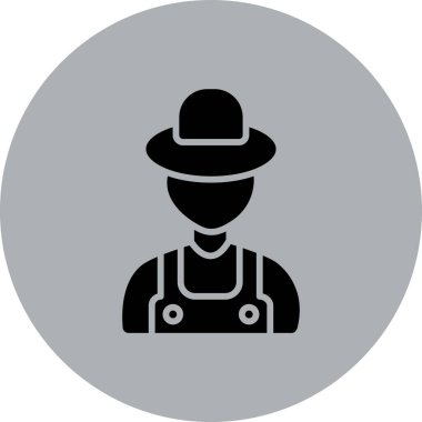 çiftçi ikonu vektör illüstrasyonu