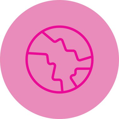 Küre. Web simgesi basit illüstrasyon