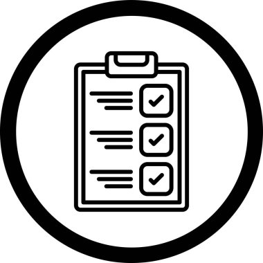 Kontrol listesi. Web simgesi basit tasarım