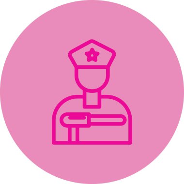 vektör polis simgesi illüstrasyonu