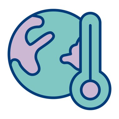 Sıcaklık. Web simgesi basit illüstrasyon