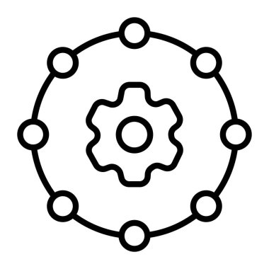 Dişliler. Web simgesi basit tasarım