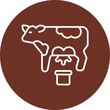 inek simgesi, vektör illüstrasyonu