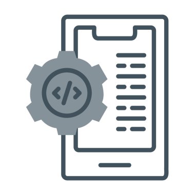 Kodlama ve geliştirme ikonu. vektör illüstrasyonu