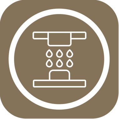 Su dokunun vektör çizim simgesi