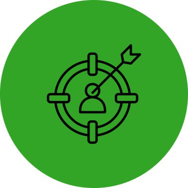 vektör hedef simgesi illüstrasyonu