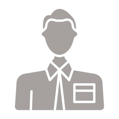 Avatar insan simgesi vektör illüstrasyonu