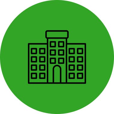 Bina. Web simgesi basit illüstrasyon