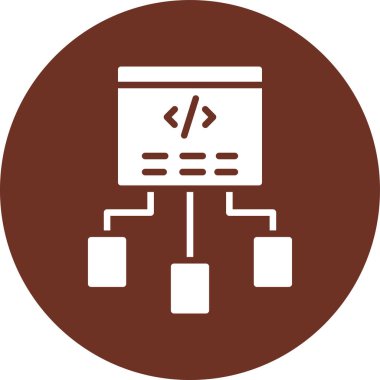 Web sunucu simgesi vektör illüstrasyonu