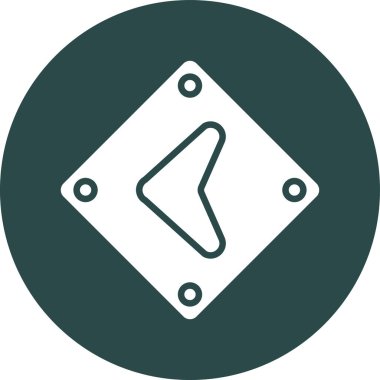 Modern yol simgesinin vektör illüstrasyonu