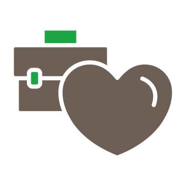 kalp vektör simgesi düz simge