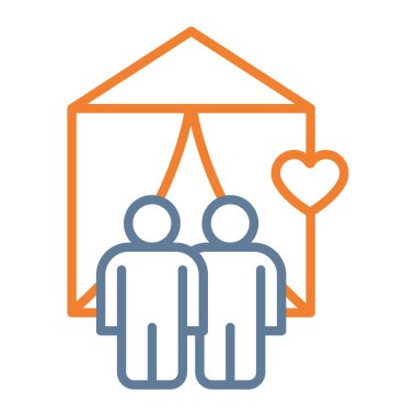 Aşk simgesinin vektör illüstrasyonu