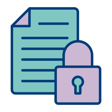 asma kilit vektör illüstrasyon tasarımı ile dosya klasörü