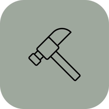 Çekiç ağı simgesi, vektör illüstrasyonu