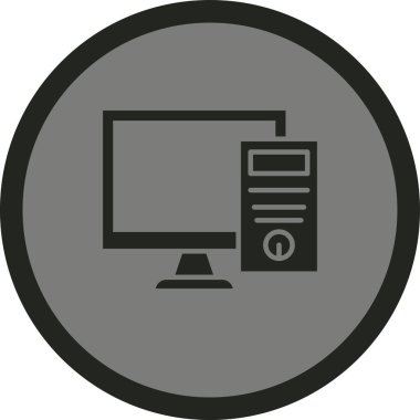 Bilgisayar modern simgesinin vektör illüstrasyonu