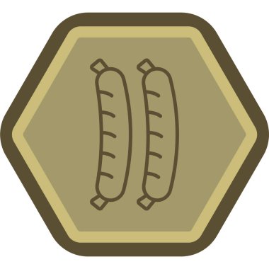 Amerikan bayrak vektör ikonu. Altın düğme simgesinin basit tasarımı