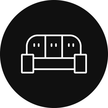 Moda Biçimli Kanepe Simgesi İzole Arkaplanı