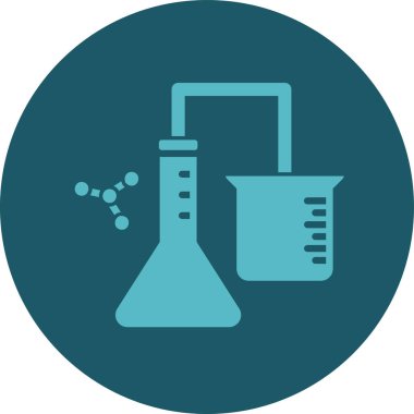 Kimyasal laboratuvar simgesi vektör illüstrasyonu