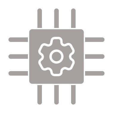 Devre kartı simgesi. Teknoloji tasarımı. Vektör grafiği