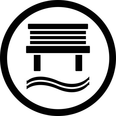 Bir bina simgesinin vektör illüstrasyonu