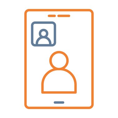 Cep telefonu. Web simgesi basit illüstrasyon