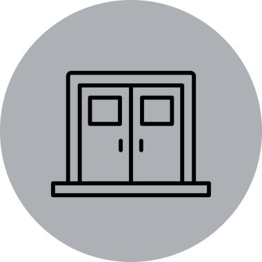 kapı simgesi vektör illüstrasyonu