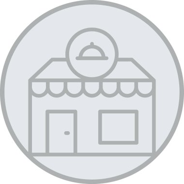 restoran çizgisi ikon vektör illüstrasyonu