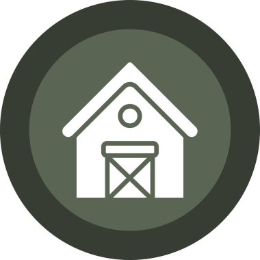 çiftlik evi ikonu vektör illüstrasyonu