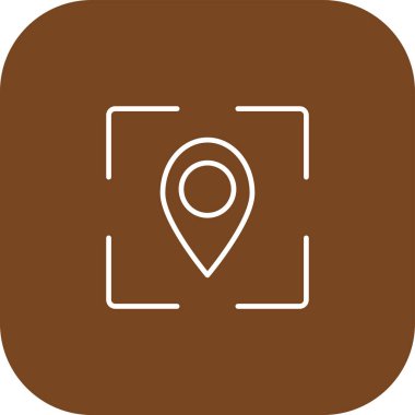 Vektör konumu simge illüstrasyonu