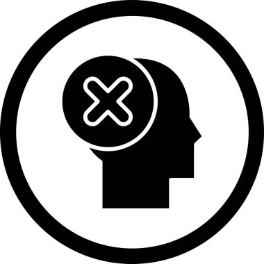 Beyin. Web simgesi basit illüstrasyon