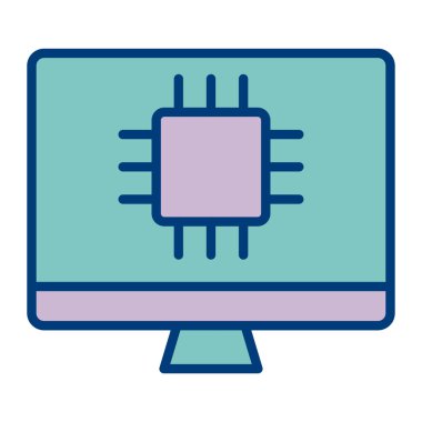 bilgisayar simgesi vektör illüstrasyonu