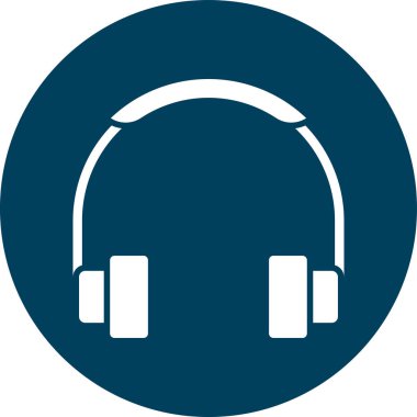 Soyut arkaplanda kulaklık simgesi izole edildi