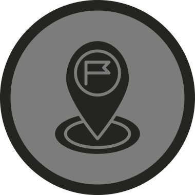 Bir harita simgesinin vektör illüstrasyonu