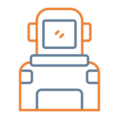 Bilgisayar klavyesi. Web simgesi basit illüstrasyon